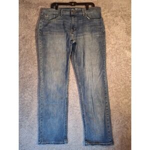 Devil-Dog Dungarees Mens Straight Leg Jeans Medium Wash 36x32 DD5004 Blue Denim